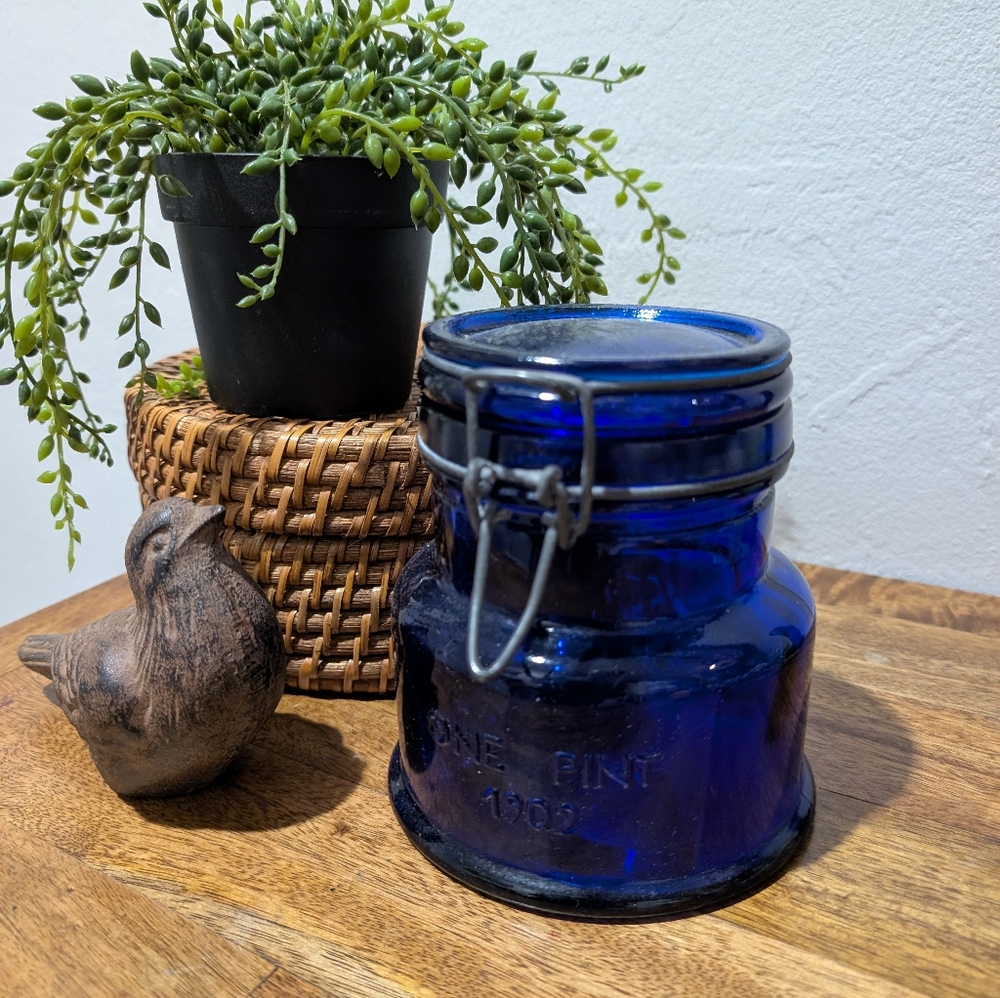 Abagail's‎ Useful Jar, cobalt blue glass 1900's